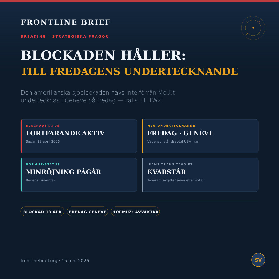Blockade Holds — Svenska