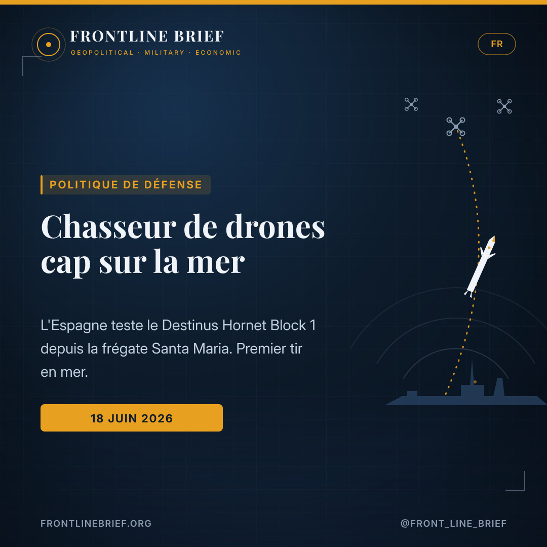 Spain fires the Destinus Hornet at sea — Français
