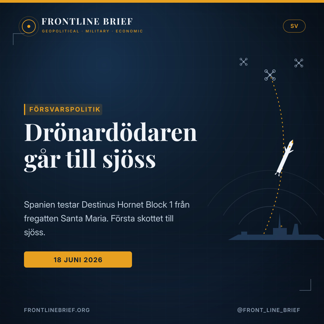 Spain fires the Destinus Hornet at sea — Svenska