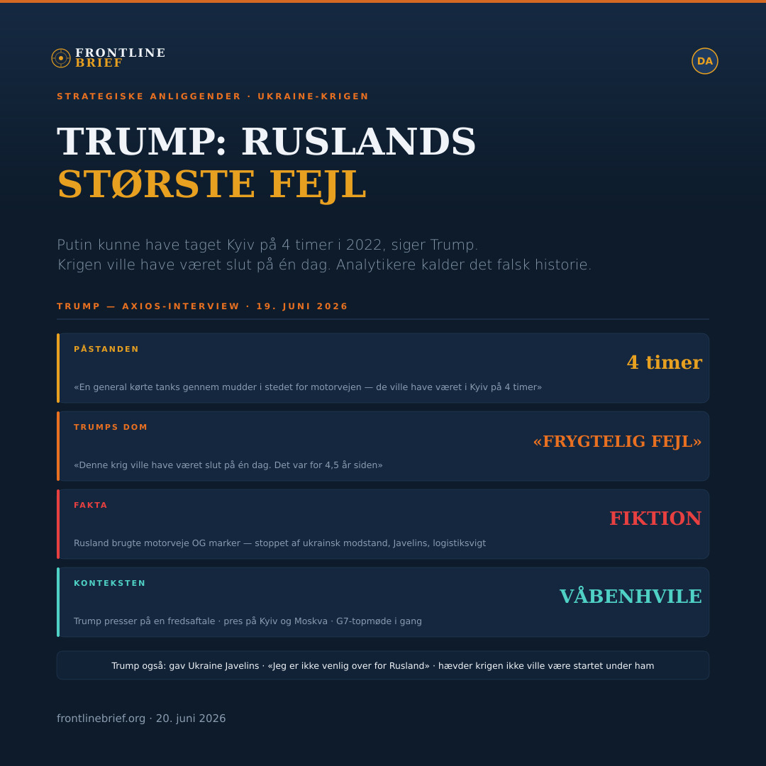 Trump Russia Biggest Mistake — Dansk