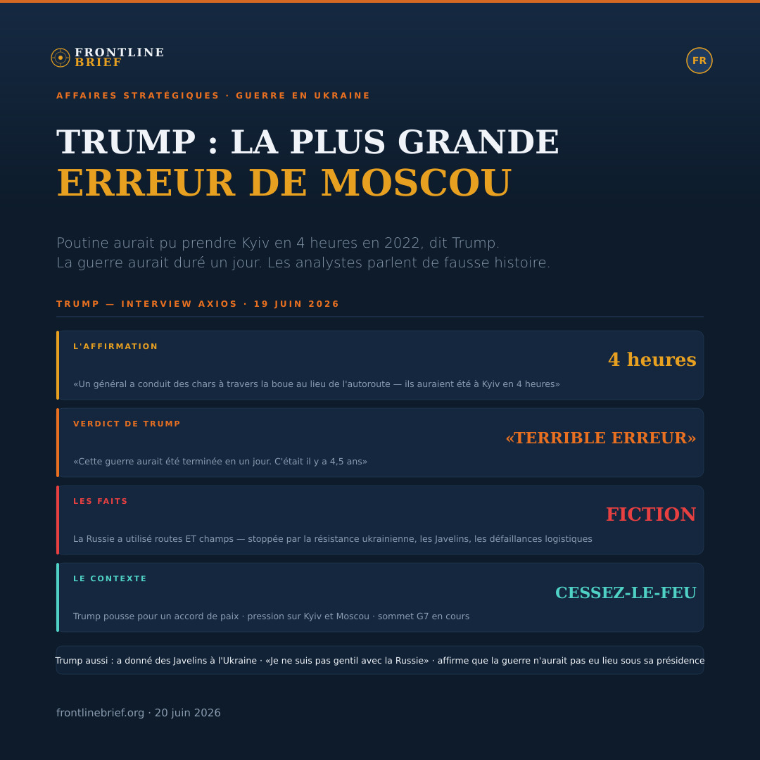 Trump Russia Biggest Mistake — Français
