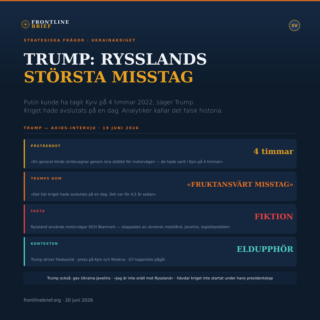 Trump Russia Biggest Mistake — Svenska
